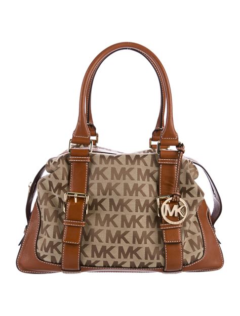 michael kors monogram bag|michael kors canvas shoulder bag.